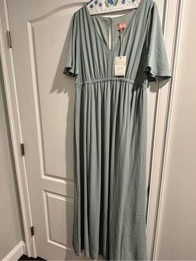 Show Me Your MuMu Sage Green Wrap Maxi Dress maternity.